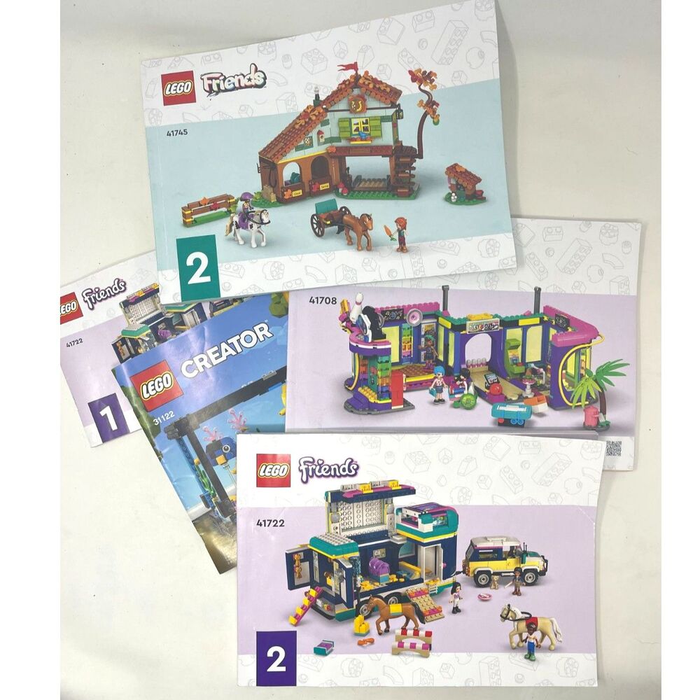 LEGO Manual Instructions Booklet Book Lot ~ Lego Friends & Creator